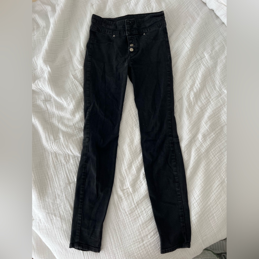 Abercrombie & fitch black high waisted skinny jeans